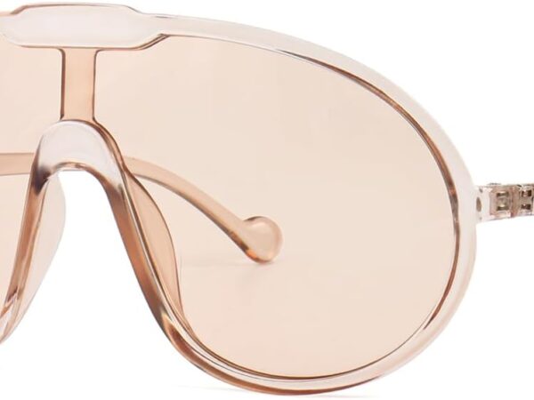 Trendy Oversized Sunglasses for Women Men Fashion Shield Aviator Sun Glasses UV400 Protection Goggles