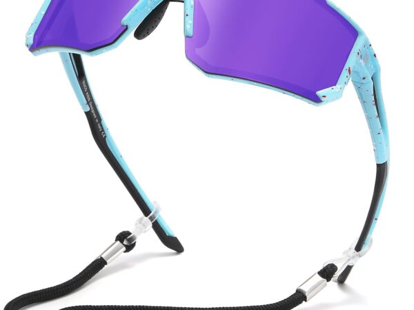 Polarized sports sunglasses for pre-teens; lightweight frames; UV400 protection; suitable for boys aged 8–16 (baseball style)