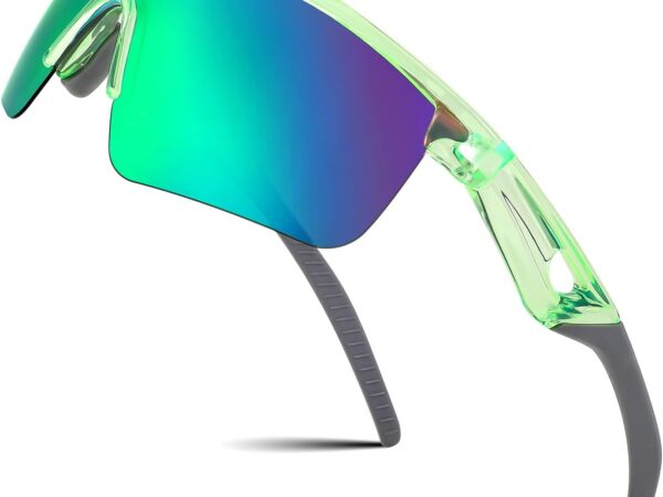 Polarized sports sunglasses for kids/teens (ages 7–14); flexible TR90 frames; suitable for cycling and other sports