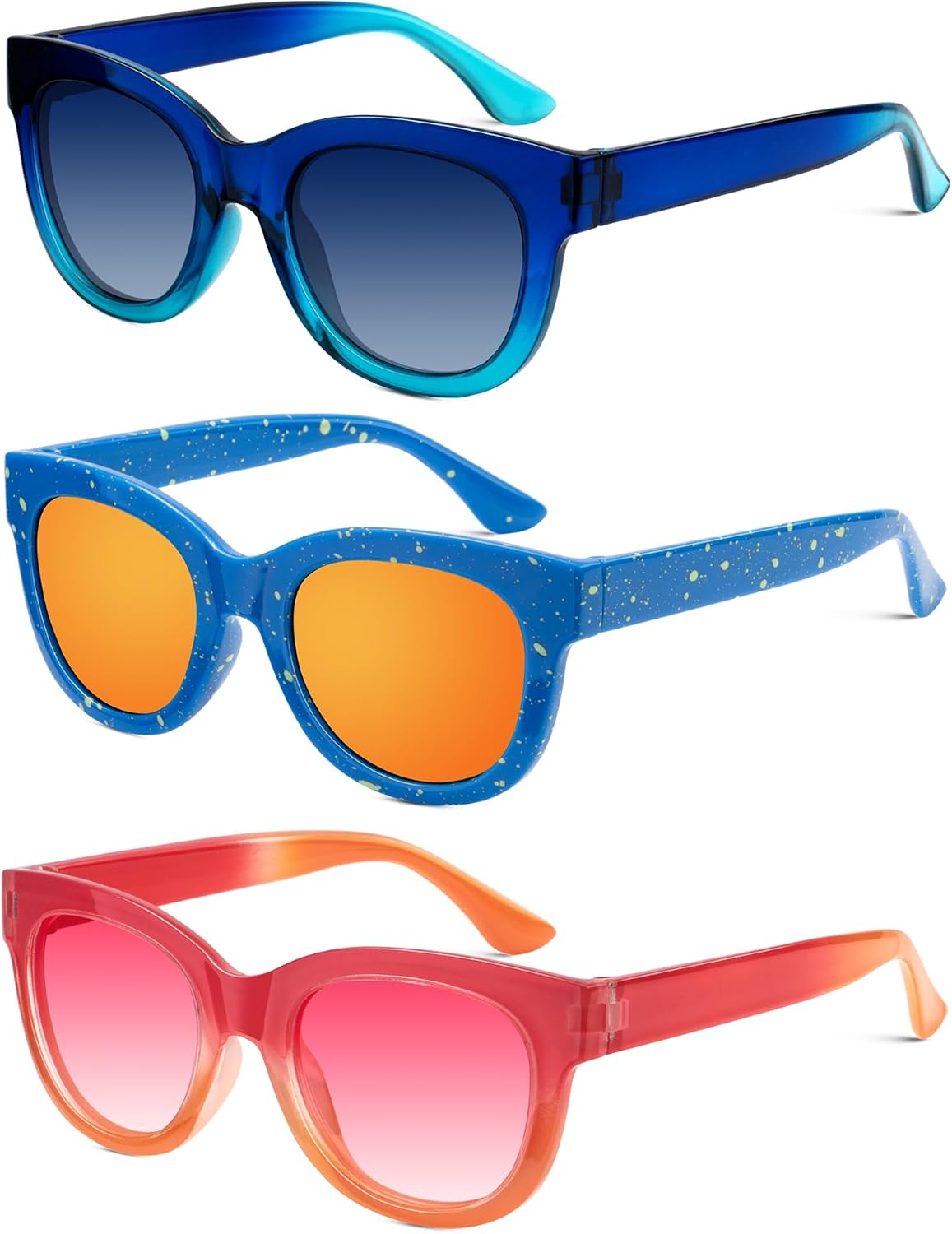 Polarized sunglasses for boys: Square-frame, UV-protective; suitable for ages 3–12